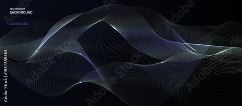 Futuristic digital transformation background with AI data stream, smart automation network and big data technology visualization modern tech vector illustration