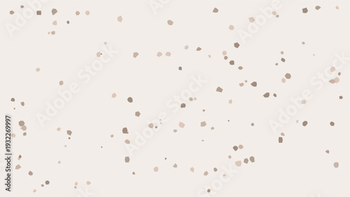 Terrazzo-inspired modern speckled stone texture with neutral tones and subtle variations in size and shape, creating a minimalist design aesthetic