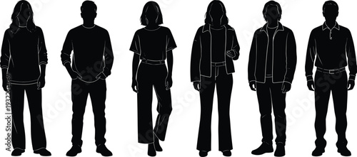 Massive vector bundle featuring colorful faceless people characters architectural scale silhouettes sports car top views construction workers hiker figures and technical picnic table sketches