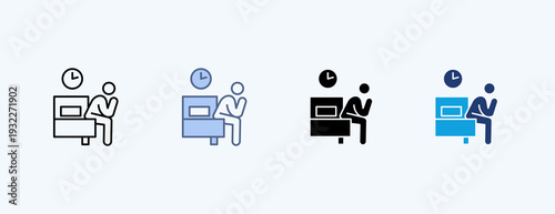 Insomnia Multiple Icon Illustration Vector