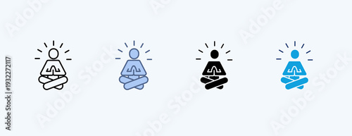 Calm Multiple Icon Illustration Vector