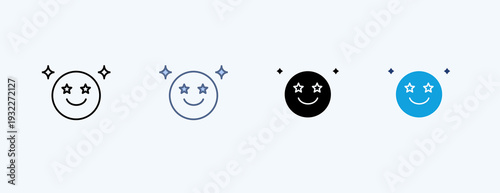 Excited Multiple Icon Illustration Vector