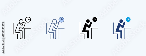 Bored Multiple Icon Illustration Vector