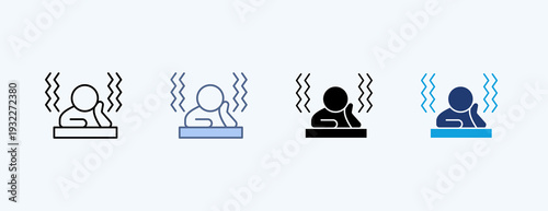 Nervous Multiple Icon Illustration Vector