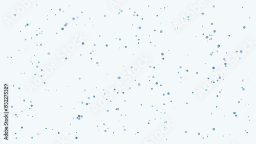 Terrazzo-inspired modern speckled stone texture with soft muted green, blue, and gray dots scattered on a clean, minimalist white background