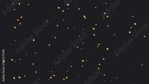 Terrazzo-inspired modern speckled stone texture with golden flecks on a dark, moody background, minimalist design, elegant composition