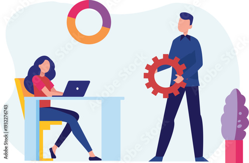 A boy is holding a setting wheel.