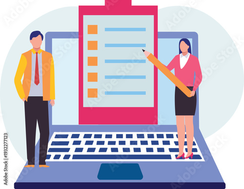 A girl is checking document checklist