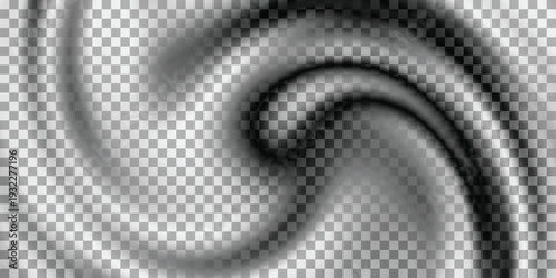 Abstract swirling smoke or fog effect on a transparent background a dark gradient texture for graphic design EPS Vector