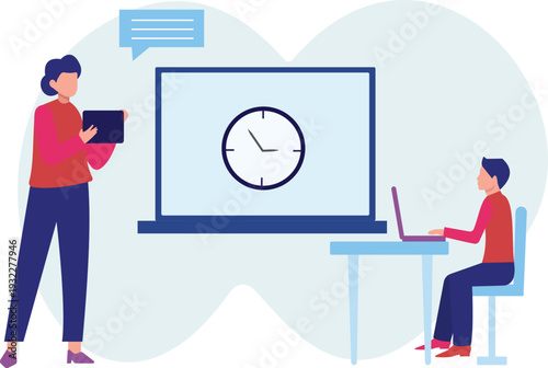 Boys are discuss about time management