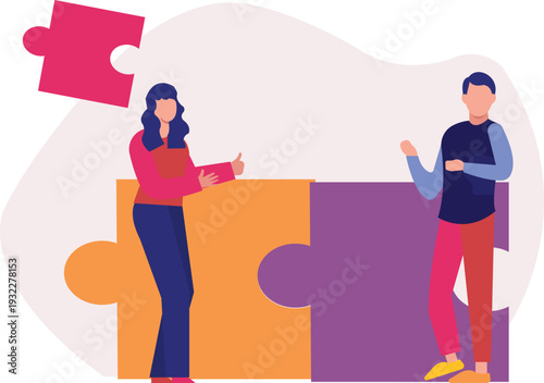 The boy and girl is talking about  business problems