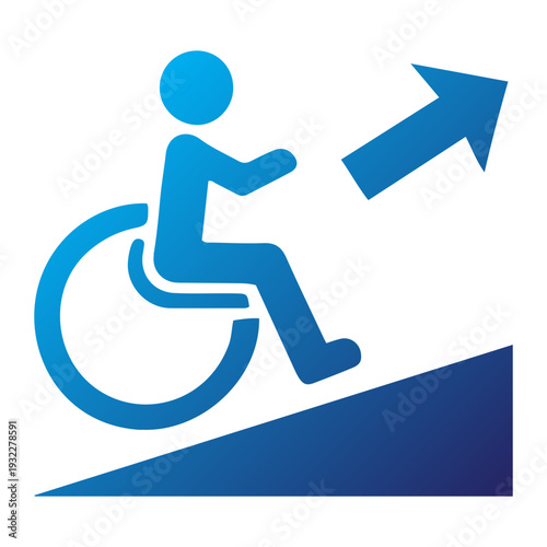 Wheelchair Ramp Accessibility Gradient Icon