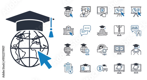 Global Education Visualization: Online Learning and Graduation Concepts Across the World.