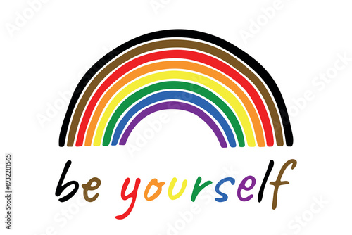 Free Download Colorful rainbow shape Gay pride flag Happy pride day LGBTQ community Pride Month Vector hand drawn doodle for posters, stickers, logo, cards - GFXLoad