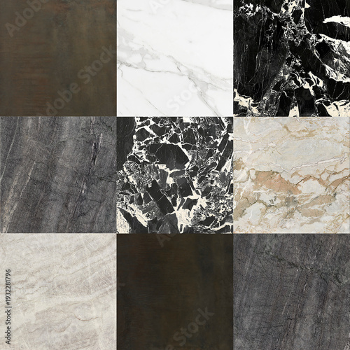 Natural Stone & Concrete Texture Grid