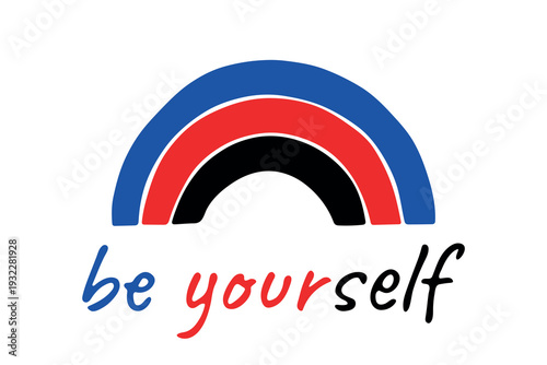 Colorful rainbow shape Polyamory pride flag Happy pride day LGBTQIA community Pride Month Vector hand drawn doodle for posters, stickers, logo, cards