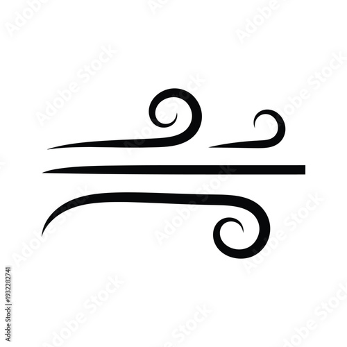 Wind Symbol Motion Vector Graphic