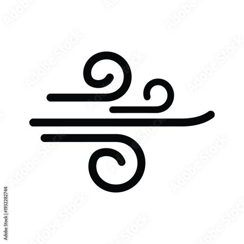 Wind Symbol Blowing Gusts Climate Motion