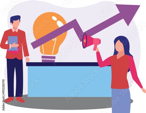 A boy and girl is thinking about growth.