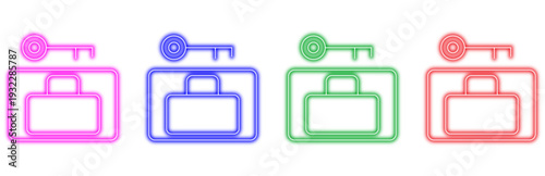 A versatile set of modern security icons featuring various styles of keys and locks, perfect for digital access, privacy, and protection concepts in user interfaces and web design.