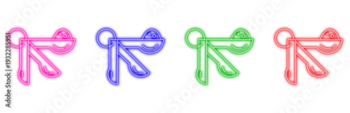 Set of modern abstract fitness icons depicting a person performing a push-up exercise, illustrating strength, workout, and physical activity with various styles.