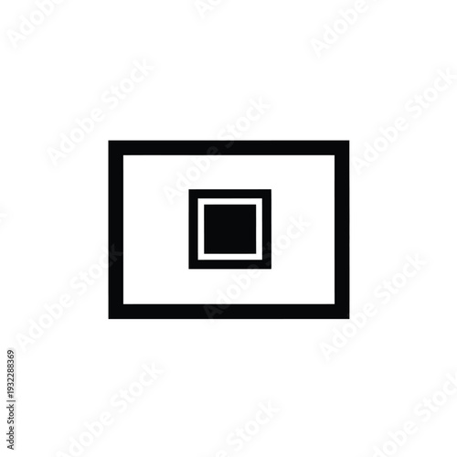 Black and white nested squares concentric