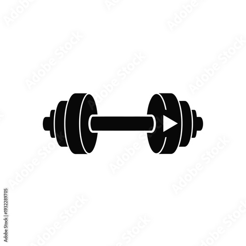Black dumbbell weight fitness 1 exercise