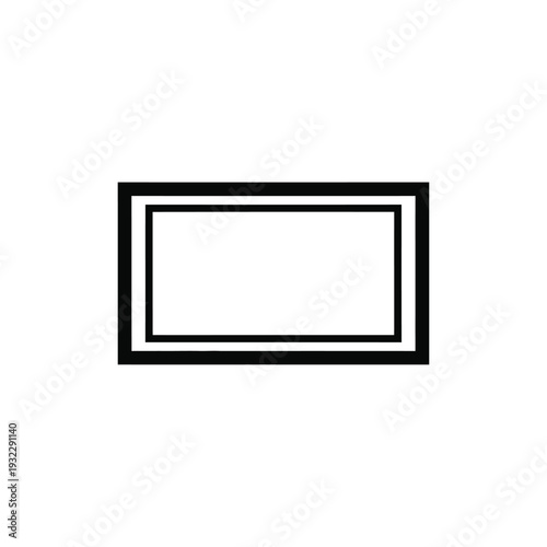 Black rectangle with inner border outline