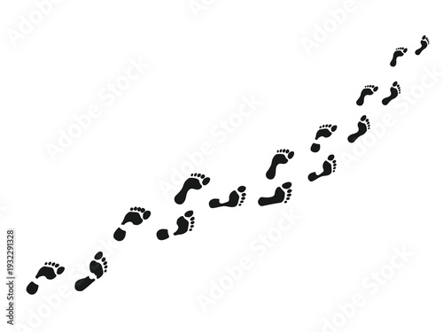 Abstract black and white sequence of interconnected question mark symbols forming a diagonal line