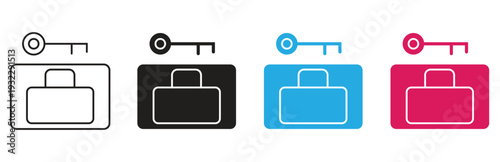 A versatile set of modern security icons featuring various styles of keys and locks, perfect for digital access, privacy, and protection concepts in user interfaces and web design.