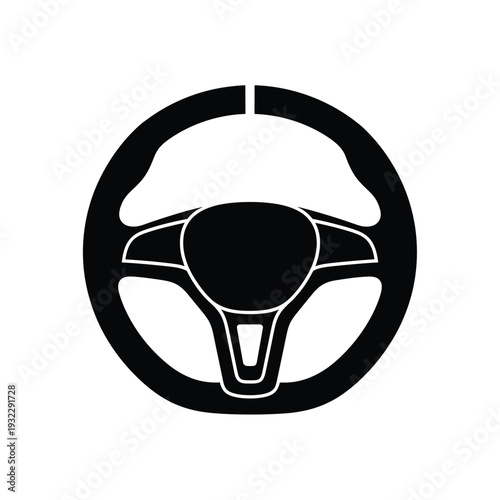 Black steering wheel vehicle driving