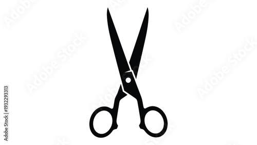 A pair of scissors on a white background isolated on white background, Vector