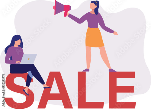 The girls are represent sale