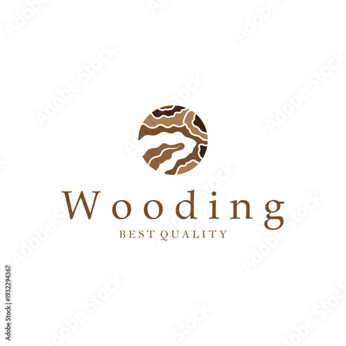 Vintage Circle Carpentry Badge Logo for Wood Workshop Studio