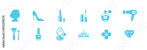 A selection of vector files highlighting women and beauty icons