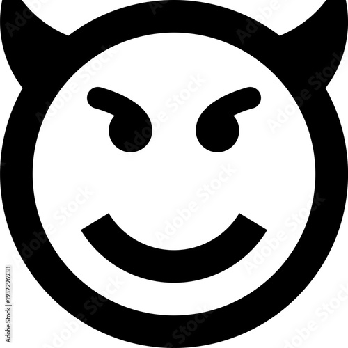 devil smile face icon