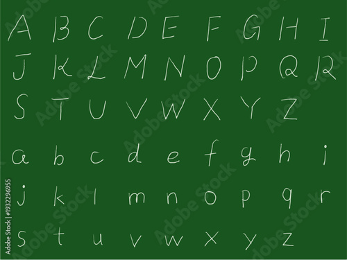 手書き文字セット　黒板アート　チョークアート　アルファベット