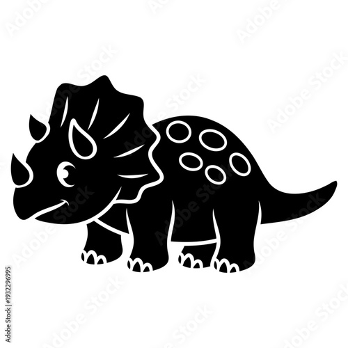 triceratops cartoon icon
