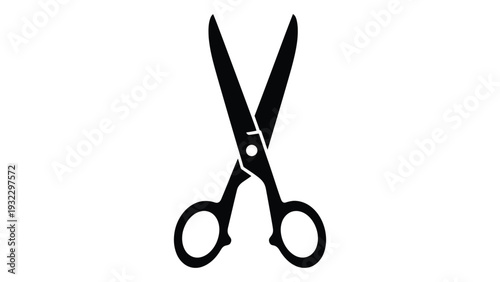 A pair of scissors on a white background isolated on white background, Vector