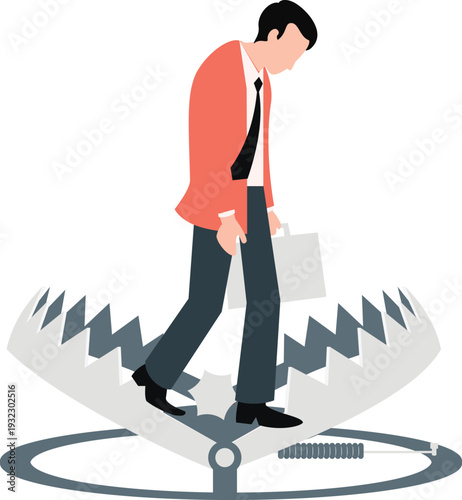 Businessman with business debt