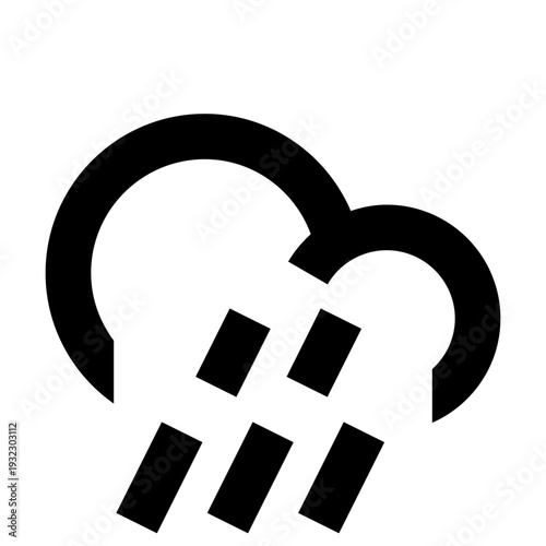 heavy rain vector icon