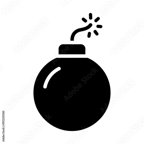 bomb glyph icon