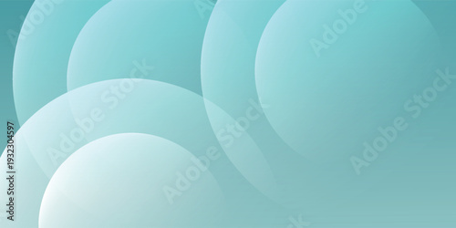 Abstract background with soft layered circles in teal blue gradient eps10