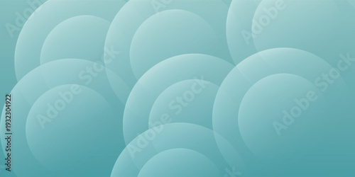 Abstract background with soft layered circles in teal blue gradient.