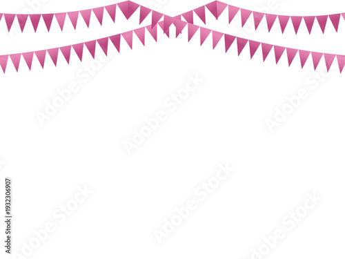 ガーランド三角、曲線、m3ピンクF5