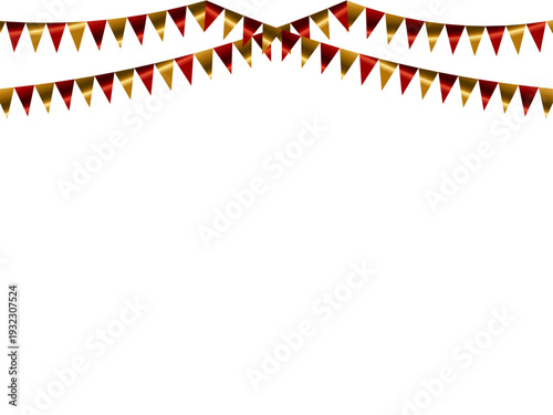 ガーランド三角、曲線、金10赤F5