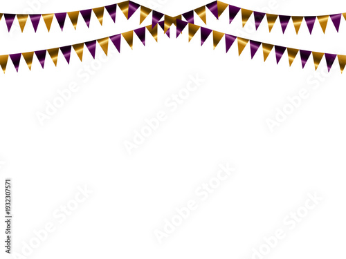 ガーランド三角、曲線、金13紫F5