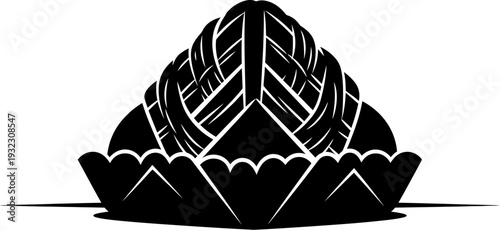 Iconic traditional woven food cover known as tudung saji representing cultural craftsmanship and culinary protection vector art