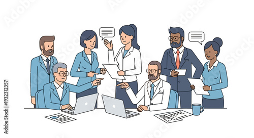 Business Professionals Discussing.