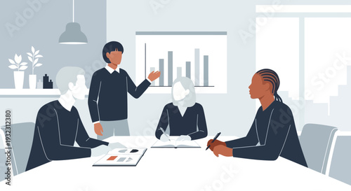 Business People Discussing in Meeting Room.